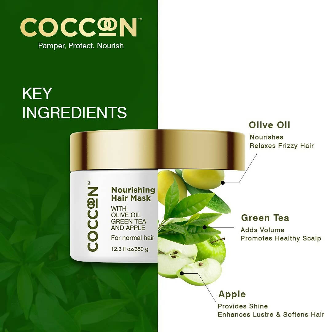 Coccoon Nourishing Hair Mask With Olive Oil, Green Tea & Green Apple