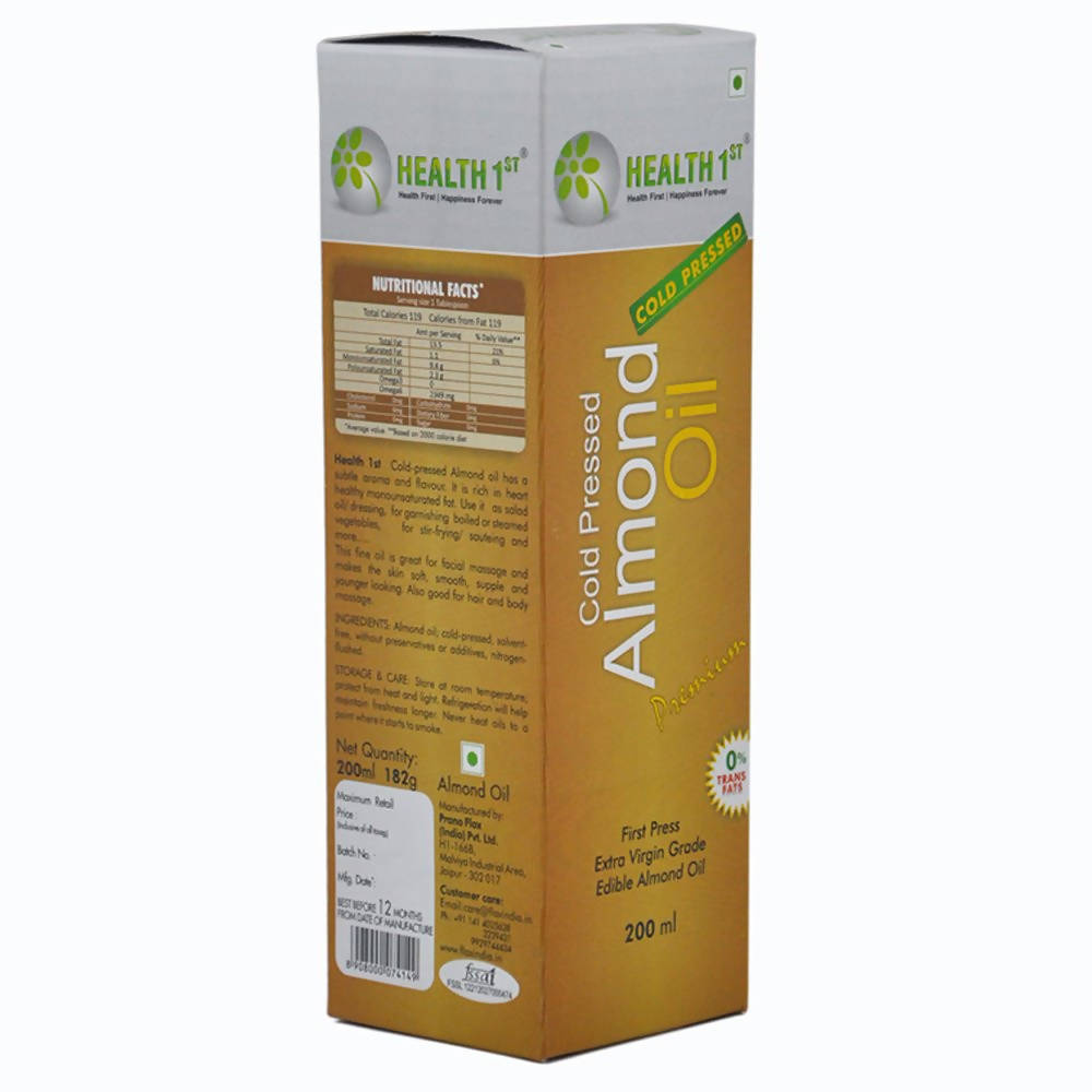 Health 1st Cold Pressed Almond Oil - Distacart