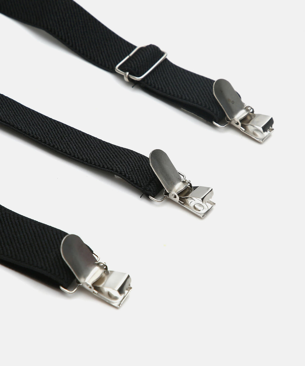 Manet Boys Solid Suspenders - Black