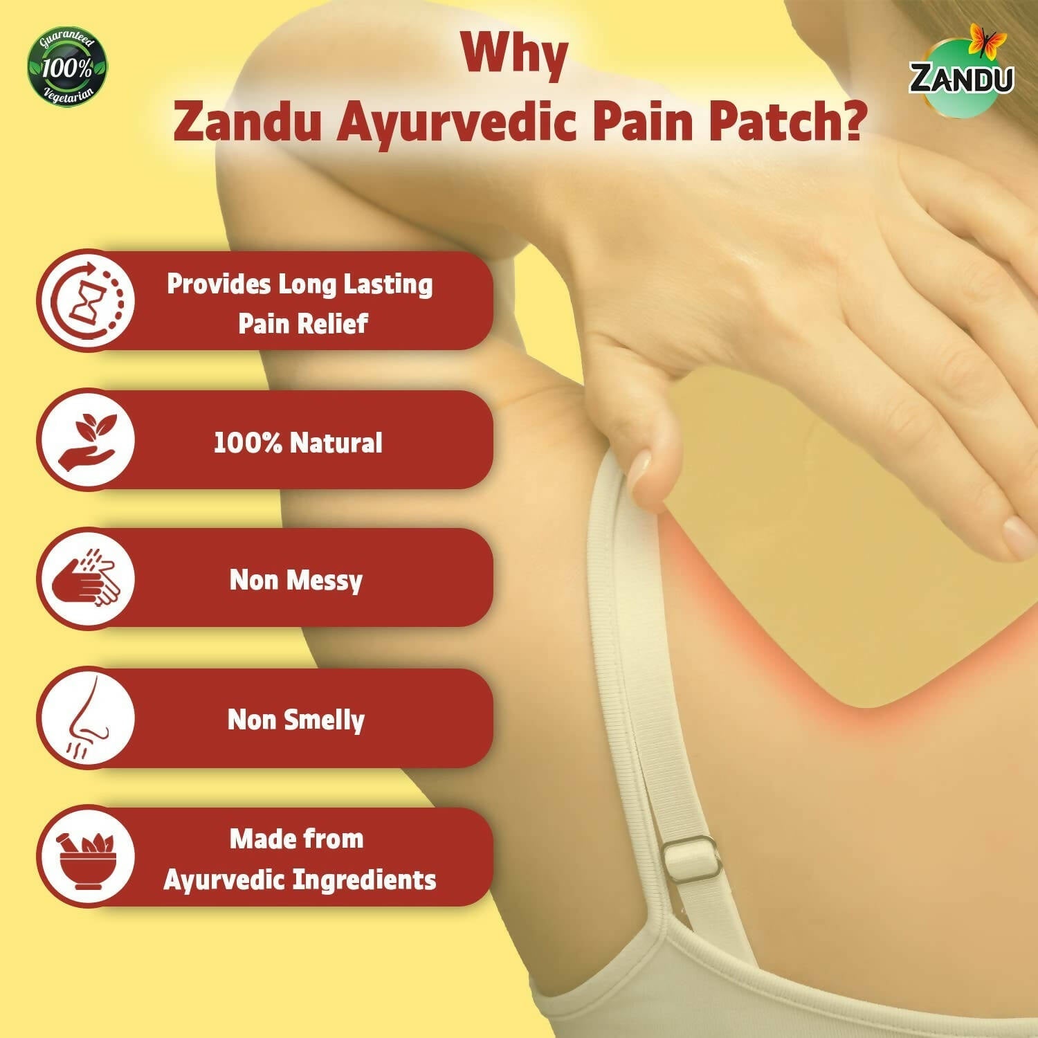 Zandu Ayurvedic Pain Relief Patch - Distacart