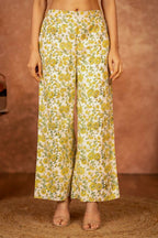 Joban Fashion Yellow Hand Block Printed Cotton Suit Set - Distacart
