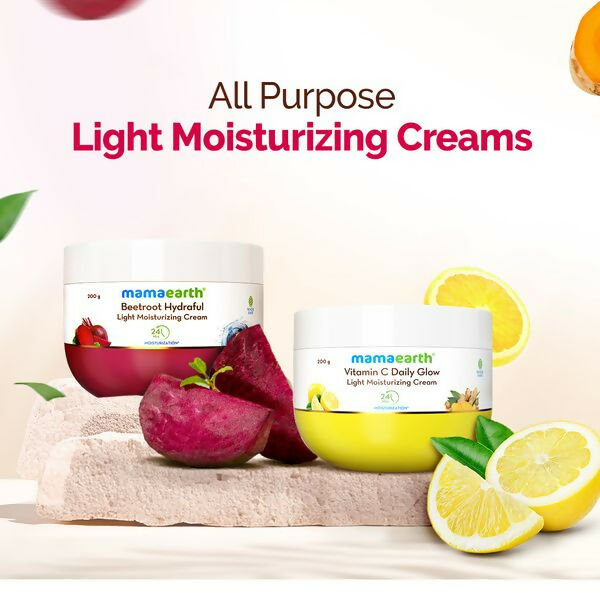 Mamaearth Beetroot Hydraful Light Moisturizing Cream with Beetroot & Hyaluronic Acid For Hydrated Pink Glow