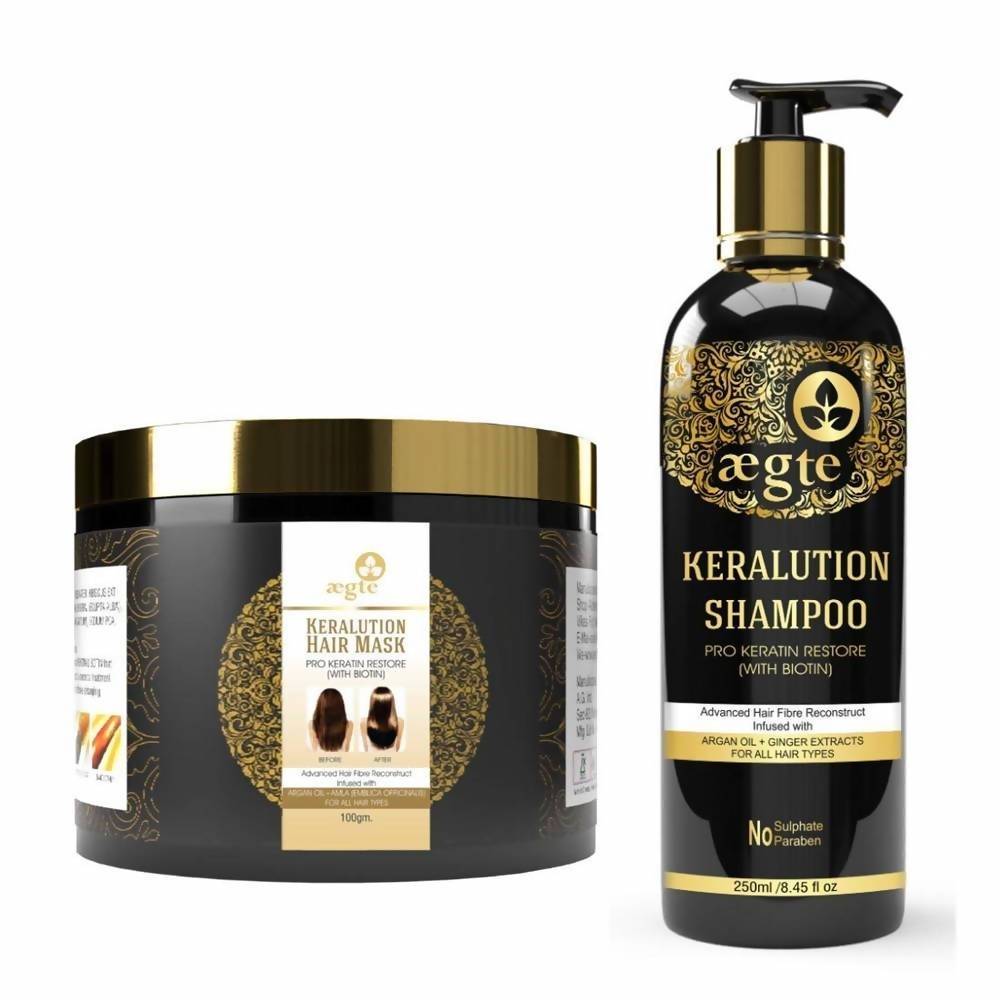 Aegte Keralution Hair Mask And Keralution Shampoo Combo