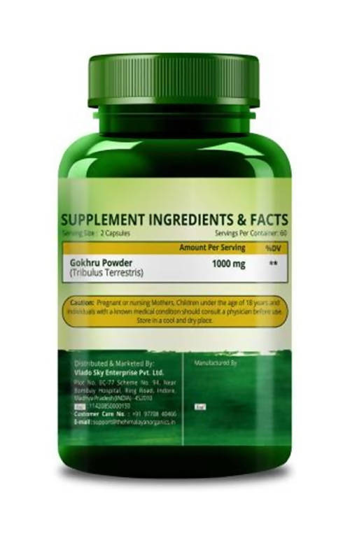 Himalayan Organics Gokshura 1000 Mg/Serve Vegetarian Capsules