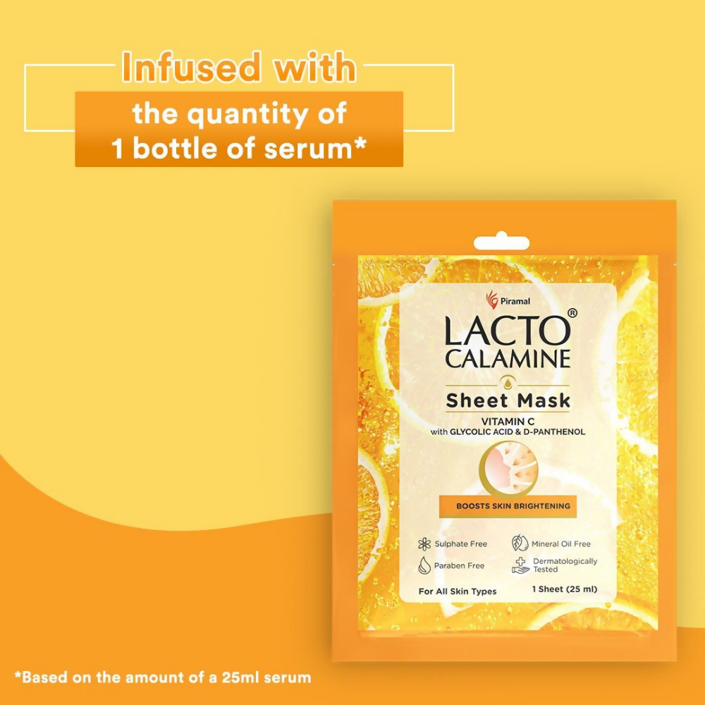 Lacto Calamine Vitamin C Face Sheet Mask - Distacart