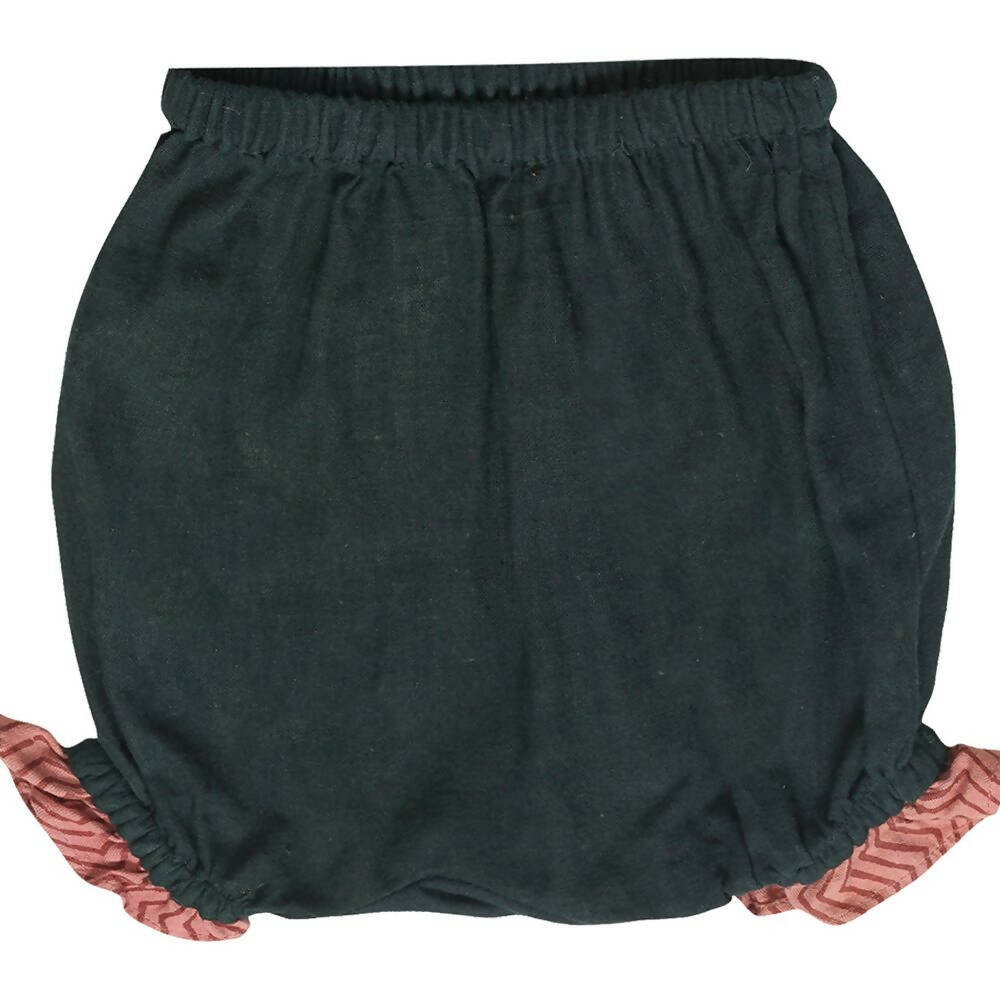 Mhyssa Alex Black T-shirt with Bloomer Shorts Set For Kids