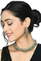 Mominos Fashion Johar Kamal Silver-Plated Brass Finish Ghungroo Work Choker For Women - Distacart