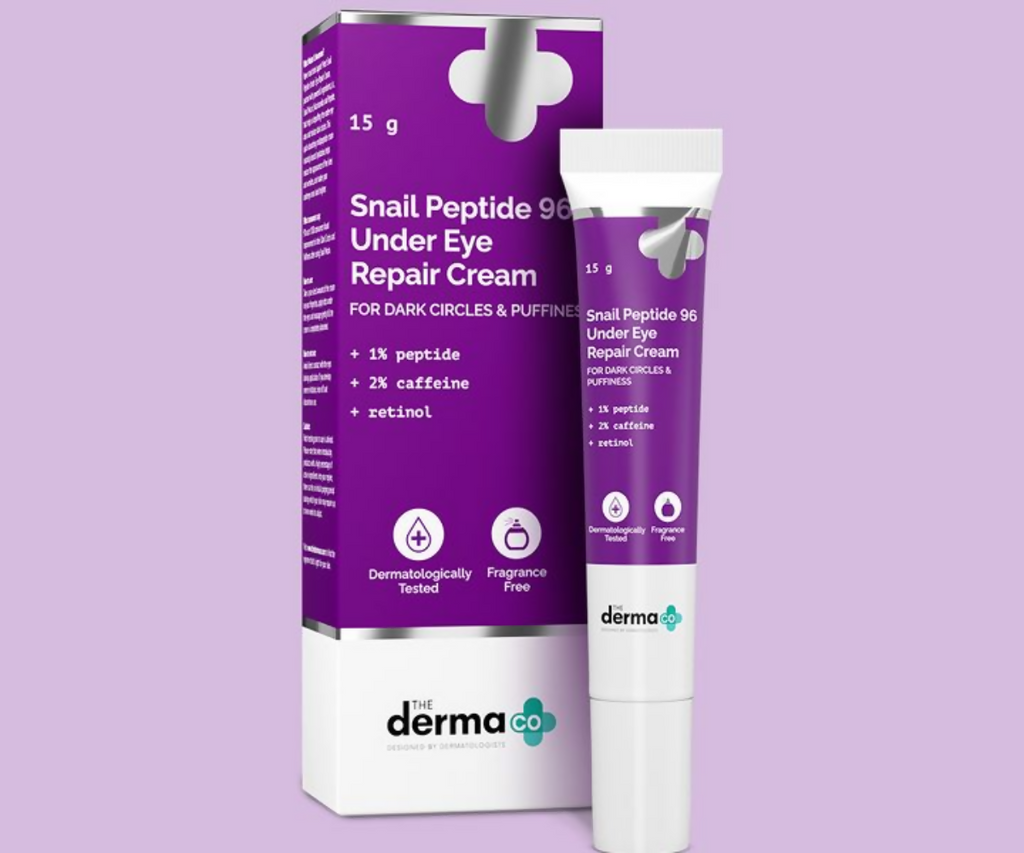 The Derma Co Snail Peptide 96 Under Eye Repair Cream With Snail Mucin & Peptide Complex For Dark Circles & Puffiness - Distacart