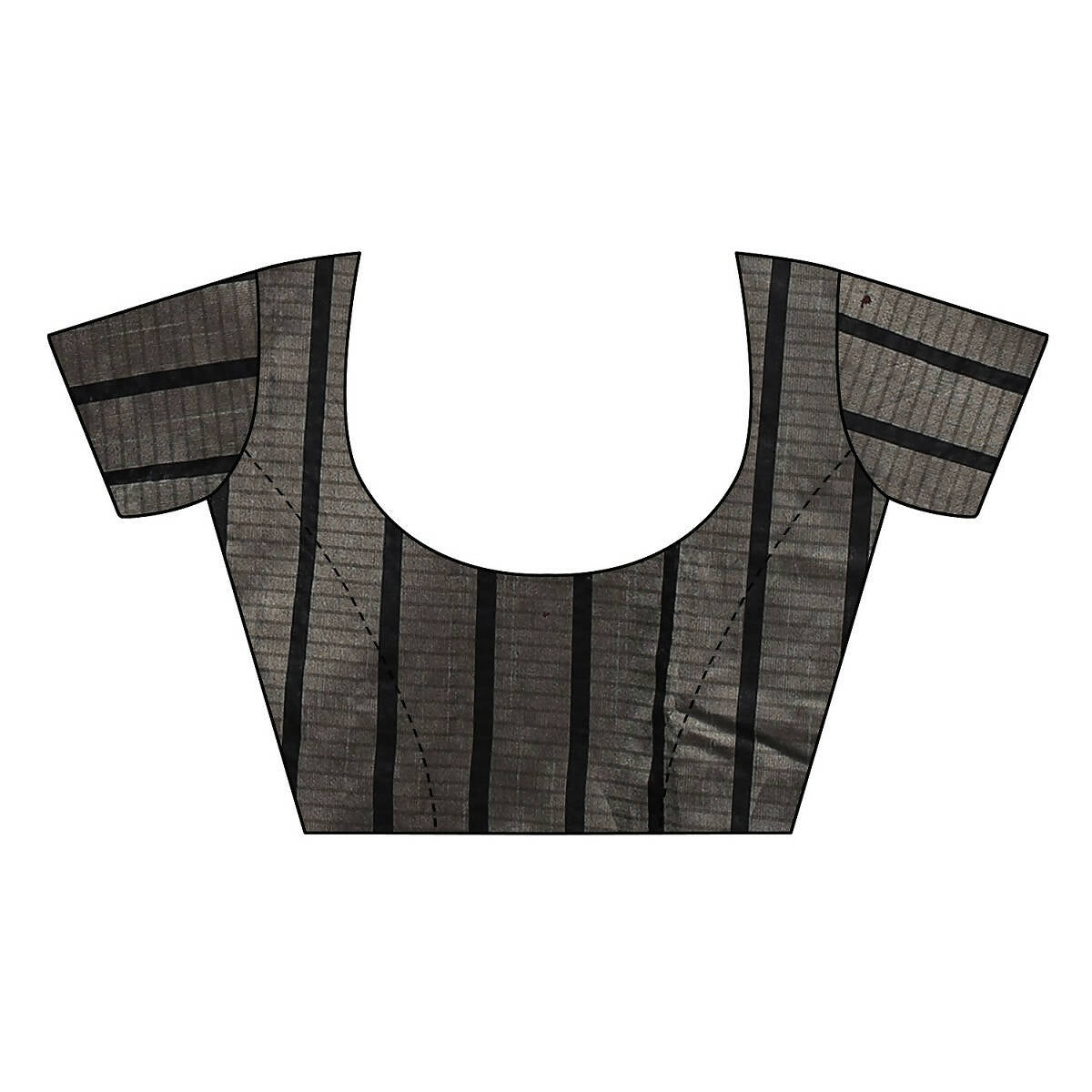 Vamika Black and White Lines Cotton Silk Weaving Saree (Paithani Black) - Distacart