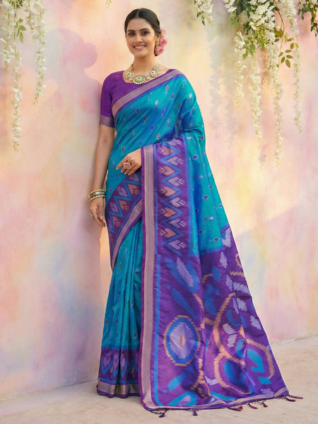 Shree Shyam Fashion Blue Soft Silk Saree