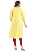 Snehal Creations Vibrant Yellow Cotton Long Chicken Tunic - Distacart