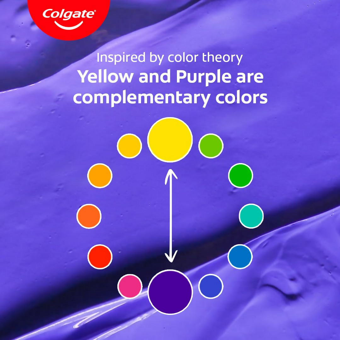 Colgate Visible White Purple Toothpaste For Teeth Whitening Helps Remove Surface Stains, Whitens Yellow