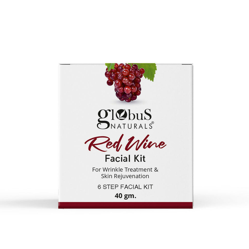 Globus Naturals Anti-Ageing Red Wine 6 Step Facial Kit - Distacart