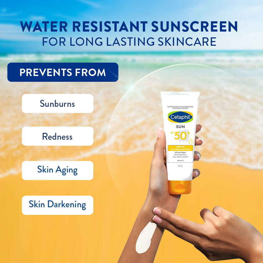 Cetaphil Sun SPF 50 Light Gel Mineral Base For Normal, Dry & Oily Skin - Distacart