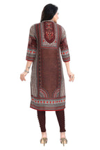 Snehal Creations Beautiful Brown Digital Print Masleen Long Kurti Tunic - Distacart