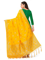 Mimosa Women's Gold Banarasi Art Silk Dupatta - Distacart