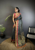 Joban Fashion Navy Blue Patola Soft Silk Patola Saree - Distacart