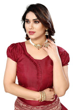 Vamika maroon Printed Art Silk Saree