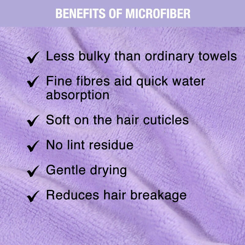Nykaa Naturals Microfiber Hair Wrap for Frizz Free & Shiny Hair - Lavender