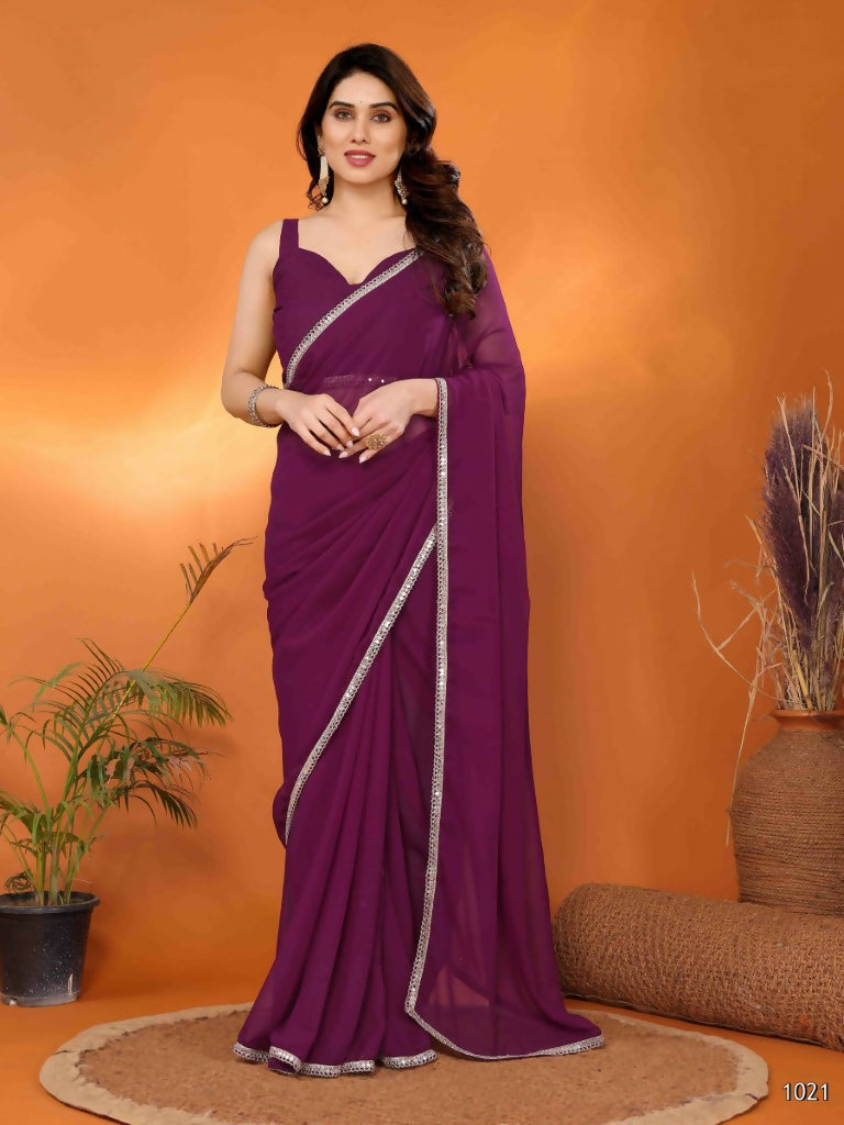 Designer Partywear Beat Georgette Fancy Saree - Durga