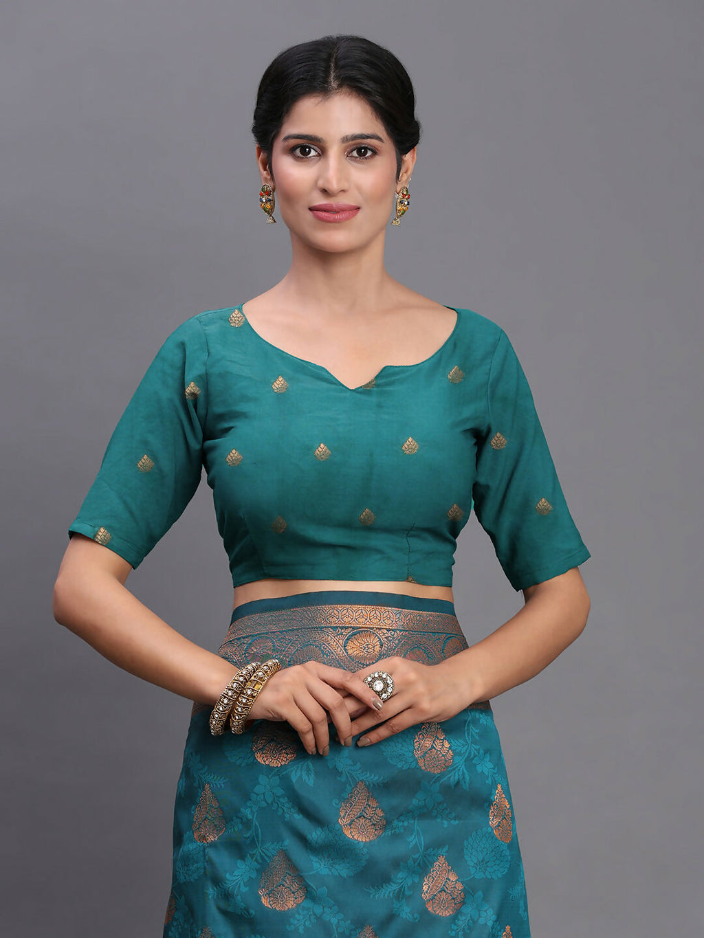Shree Shyam Fashion Silk Teal Blue Saree - Distacart