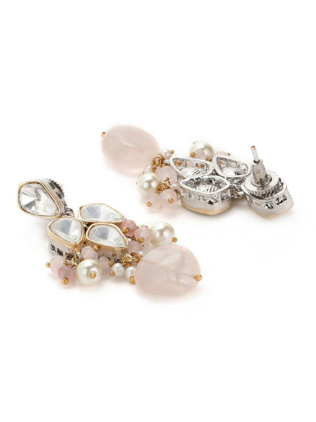 Blush Pink Kundan Choker with Earrings- Ruby Raang