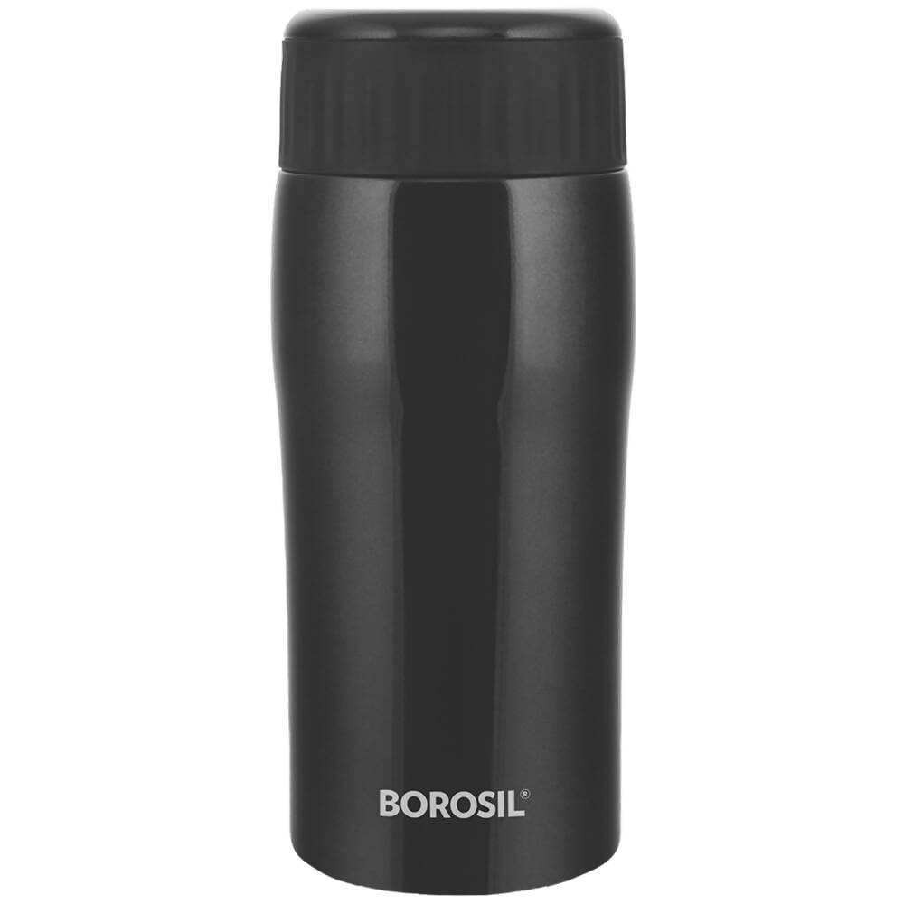 Borosil Cosmic Insulated Water Bottle Tumbler - 320ml (Black)
