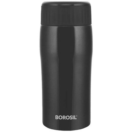 Borosil Cosmic Insulated Water Bottle Tumbler - 320ml (Black)