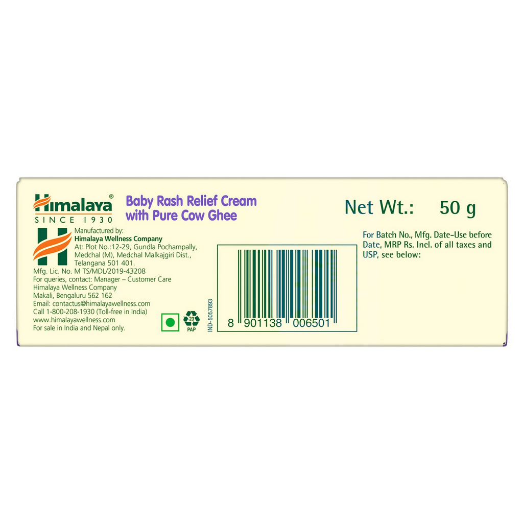 Himalaya Herbals Baby Rash Relief Cream with Pure Cow Ghee - Distacart