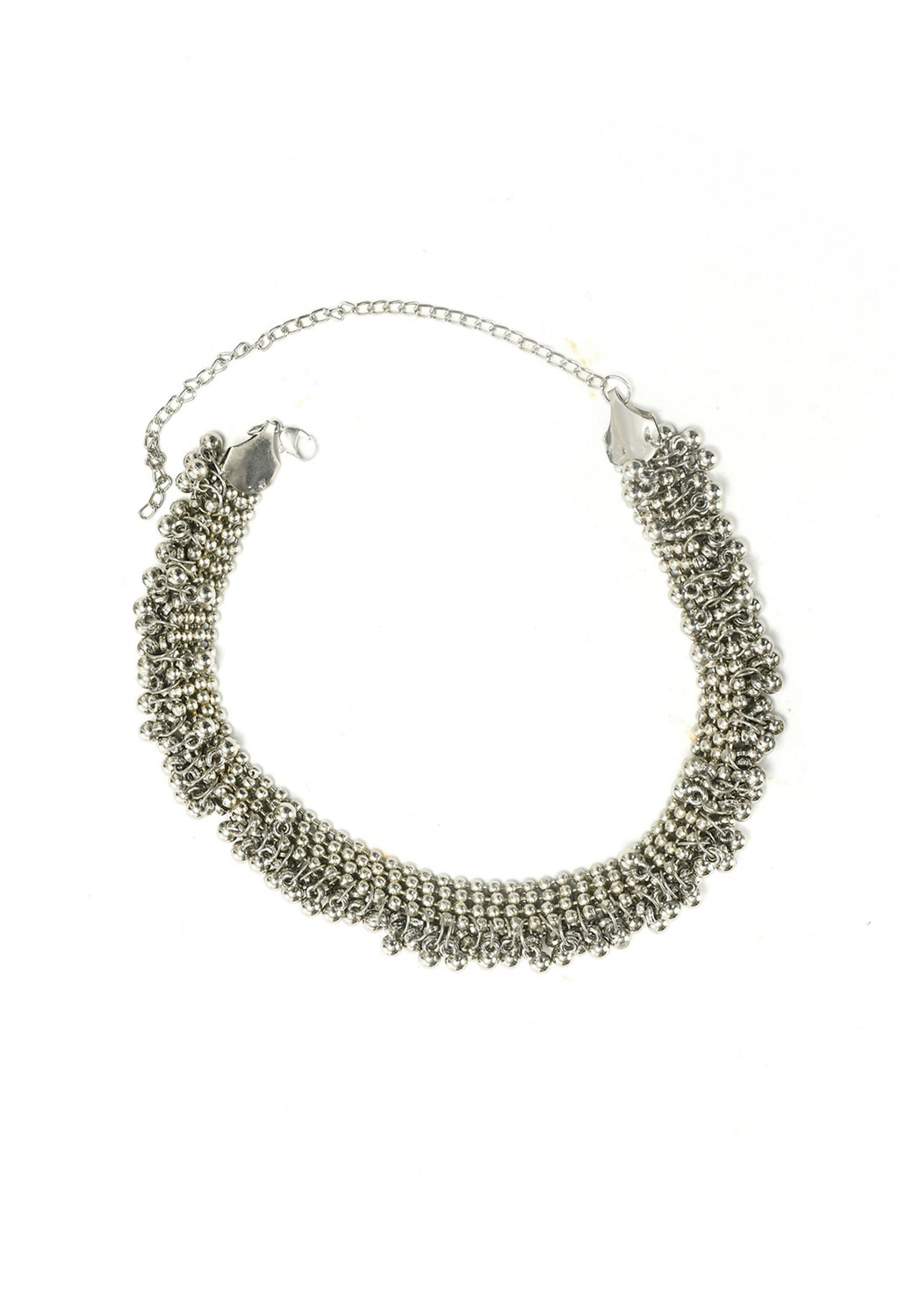 Mominos Fashion Johar Kamal Silver-Plated Brass Finish Ghungroo Work Choker For Women - Distacart