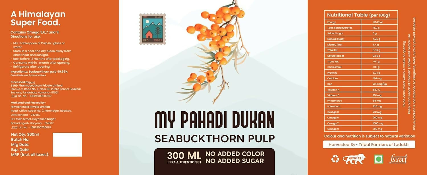 My Pahadi Dukan Himalayan Sea Buckthorn Pulp - Distacart