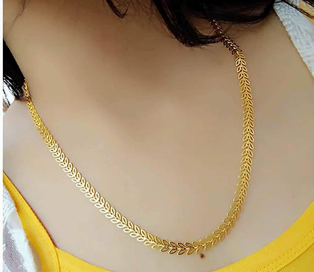 Gold-Polished Alloy Golden Pearl Chain - The Pari