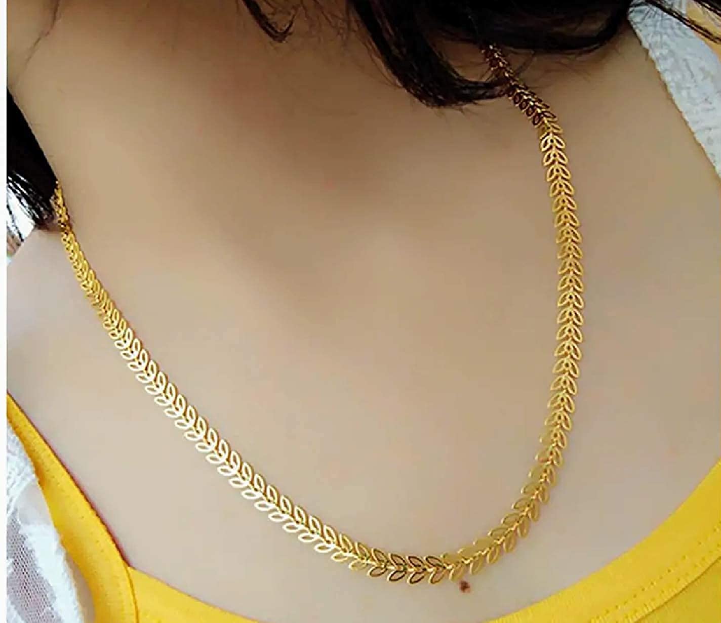 Gold-Polished Alloy Golden Pearl Chain - The Pari