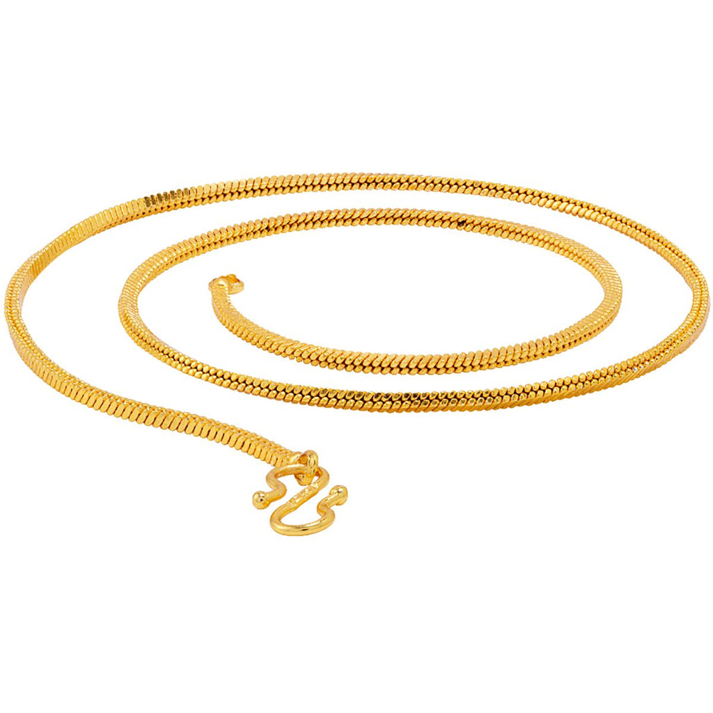 Gold-Polished Alloy Simple Chain - The Pari