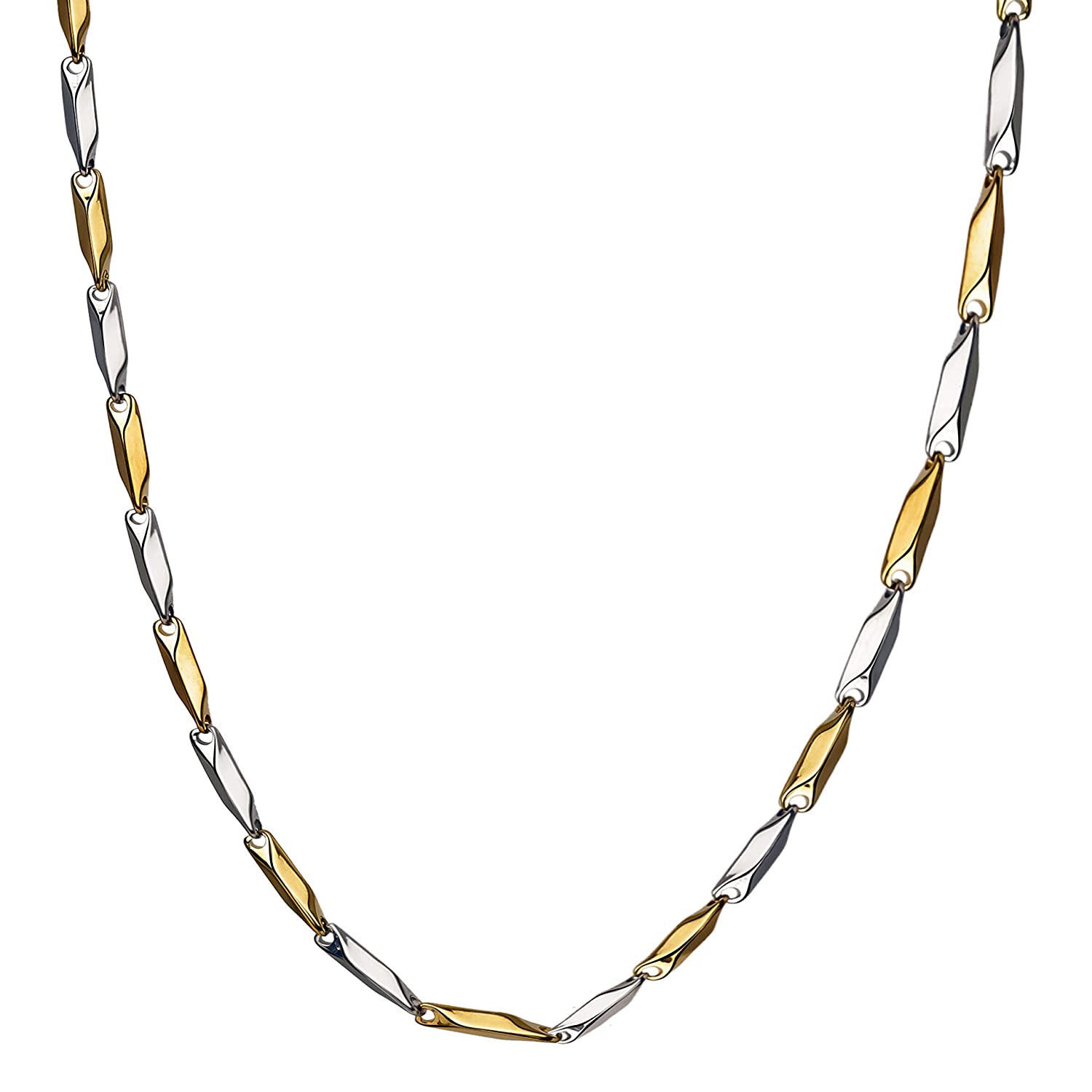 Rhodium-Plated Alloy Two Tone Stylish Chain - The Pari