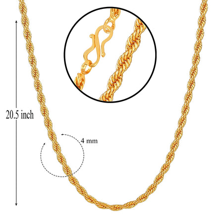 Gold-Polished Alloy Designer Chain - The Pari