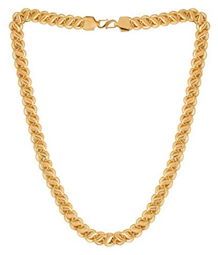 Gold-Polished Alloy Broad Look Chain - The Pari