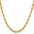 Gold-Polished Alloy Golden Rope Shape Chain - The Pari