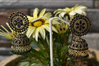 Gold-Plated Alloy Black Rhinestones Studded Jhumki Earrings - The Pari - Distacart