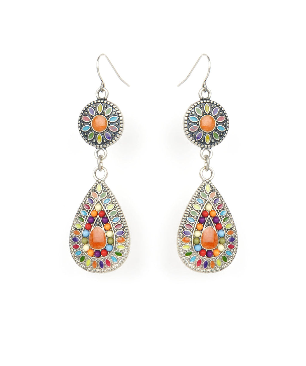 Silver-Plated Alloy Diva Look Stylish Contemporary Earrings - The Pari - Distacart
