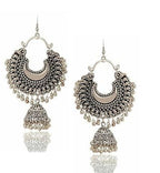 Silver-Plated Alloy Oxidised 3 Earrings Combo - The Pari - Distacart