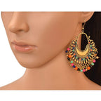 Gold-Plated Alloy Oxidised Designer Earrings - The Pari - Distacart