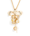 Gold-Polished Alloy Long Chain Butterfly Necklace - The Pari