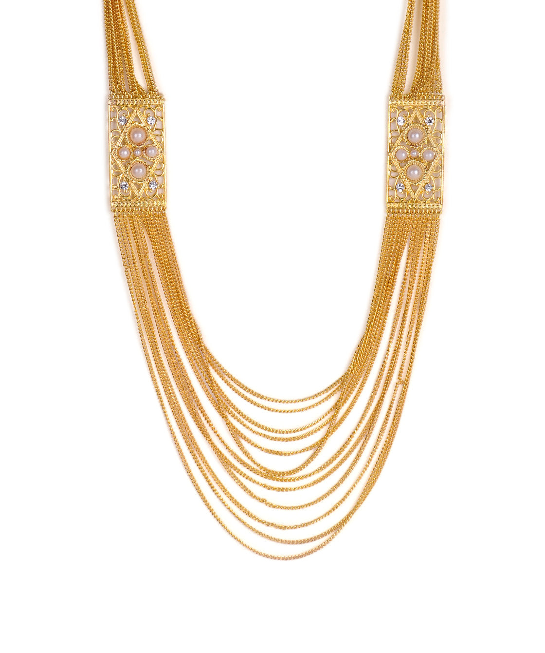 Gold-Toned Alloy Flower Necklace - The Pari