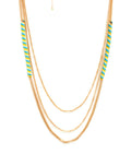 Gold-Polished Alloy Neon Strands Necklace - The Pari
