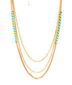 Gold-Polished Alloy Neon Strands Necklace - The Pari