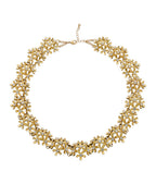 Gold-Polished Alloy Designer Flower Choker Necklace - The Pari