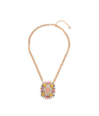 Gold-Polished Alloy Tribal Look Stones Studded Necklace - The Pari