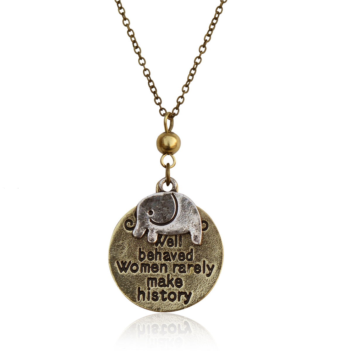 Silver-Plated Alloy Stainless Steel Love Quote Pendant Necklace - The Pari