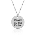 Silver-Plated Alloy Stainless Steel Love Quote Pendant Necklace - The Pari